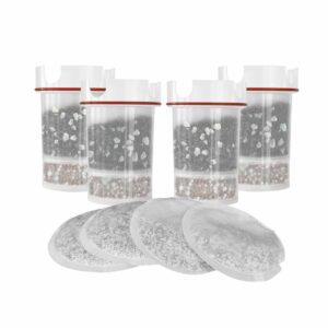 Wasserfilter Maunawai Tischwasserfilter Kini SMMA BPA frei das Pi Ersatzfilter Kartusche Set als Jahrespaket mit 4 Sets